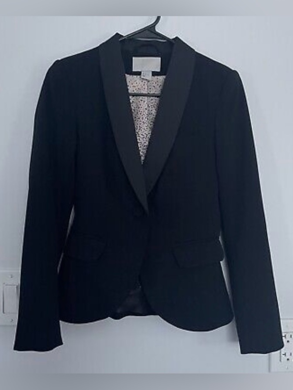 H&M Black Lapel Button Down Blazer